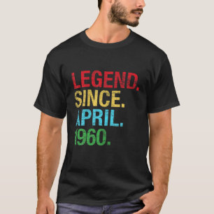 T-shirt Légende depuis avril 1960 Cadeaux Anniversaires 61