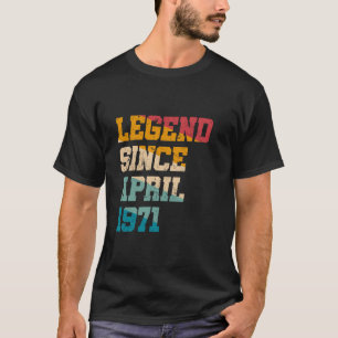 T-shirt Légende depuis avril 1971 Drôle 54 ans 54e Bi