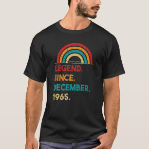 T-shirt Légende depuis décembre 1965 57ème anniversaire Né