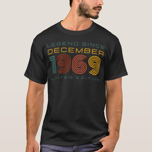 T-shirt Légende depuis décembre 1969, Edition limitée Homm (Devant)