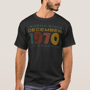 T-shirt Légende depuis décembre 1970, Edition limitée Homm