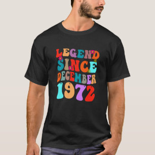 T-shirt Légende depuis décembre 1972 Anniversaire Vintage