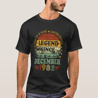 T-shirt Légende depuis décembre 1982 41Anniversaire 41 Ann