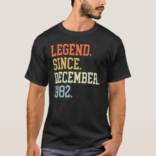 T-shirt Légende Depuis Décembre 1982 Pour Hommes Femmes Dé