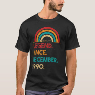 T-shirt Légende Depuis Décembre 1990 32e Anniversaire Né E