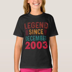 T-shirt Légende depuis décembre 2003 Anniversaire Vintage