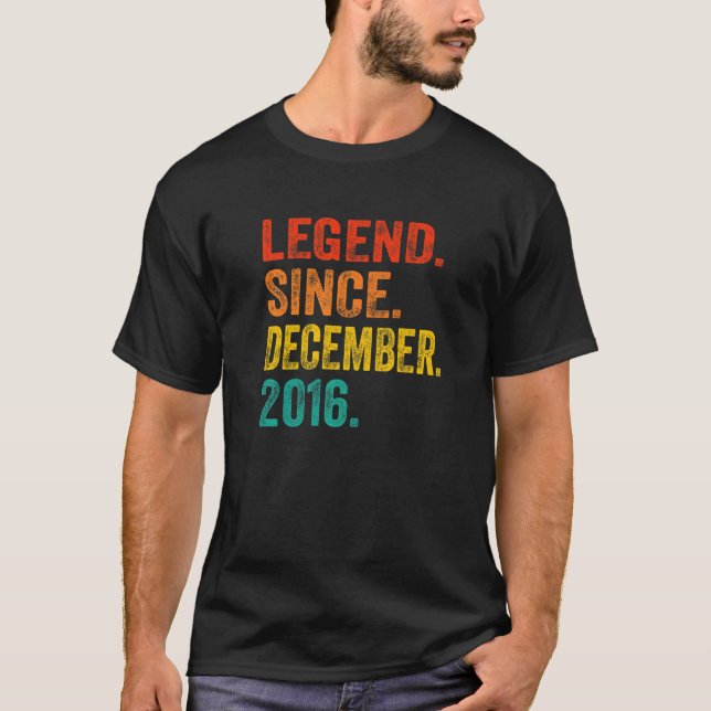 T-shirt Légende depuis décembre 2016 Rétro 6 Ans 6ème B (Devant)