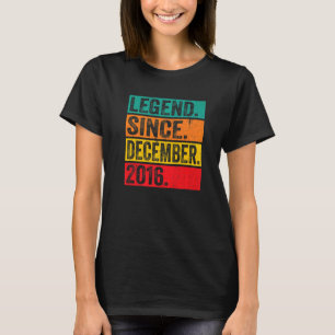 T-shirt Légende depuis décembre 2016 Rétro 6e anniversaire