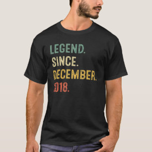 T-shirt Légende depuis décembre 2018 4e anniversaire 4 ans
