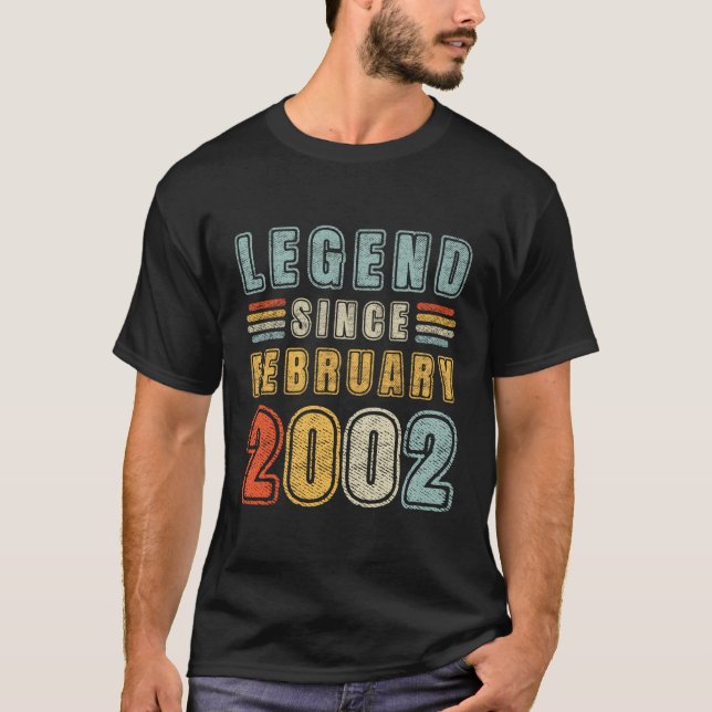 T-shirt Légende depuis février 2002 21 (Devant)