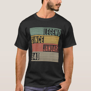 T-shirt Légende Depuis Janvier 1940 82E Anniversaire 82 An