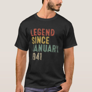T-shirt Légende Depuis Janvier 1941 81E Anniversaire 81 An