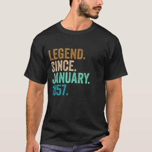 T-shirt Légende depuis janvier 1957 66 Ans 66e Naissance