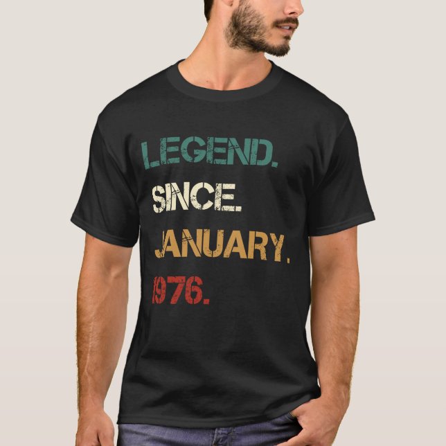 T-shirt Légende depuis JANVIER 1976 (Devant)