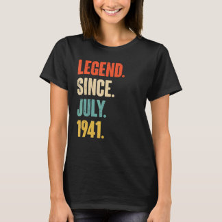 T-shirt Légende depuis juillet 1941 81 Année Cadeau Vieux