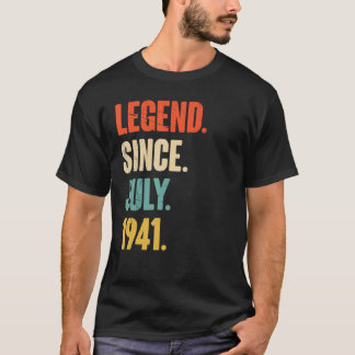 T-shirt Légende depuis juillet 1941 81 Année Cadeau Vieux