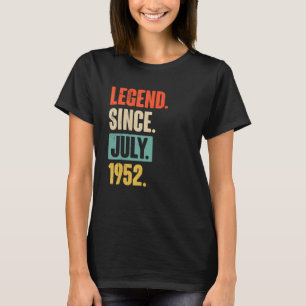 T-shirt Légende depuis juillet 1952 70 ans 70e anniversair