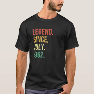 T-shirt Légende depuis juillet 1962 60e anniversaire 60 an