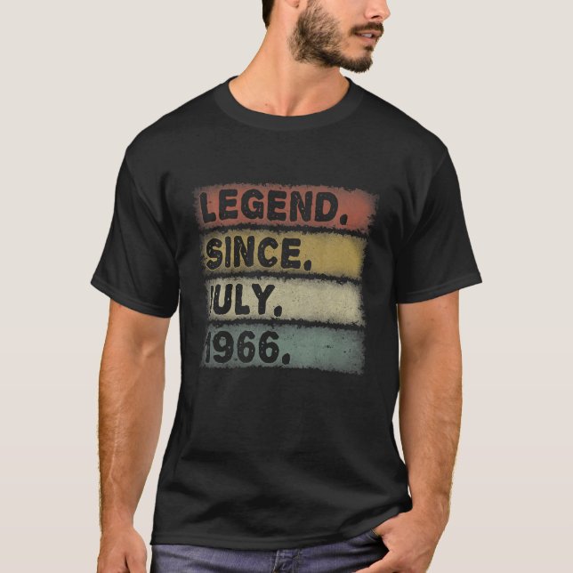 T-shirt Légende Depuis Juillet 1966 55E Anniversaire Retro (Devant)