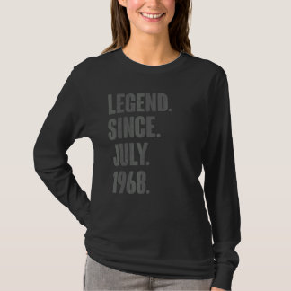 T-shirt Légende depuis juillet 1968 54 ans 54e anniversair