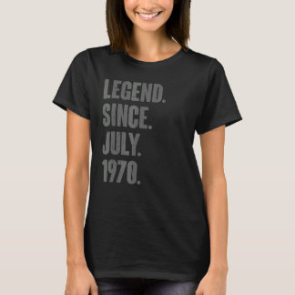 T-shirt Légende depuis juillet 1970 52 ans 52e anniversair