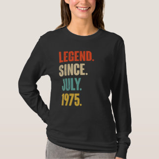 T-shirt Légende depuis juillet 1975 47 Ans Cadeau 47e Birt