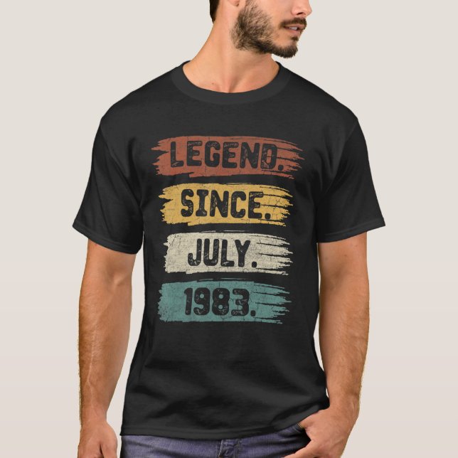 T-shirt Légende depuis juillet 1983 39 ans 39e anniversair (Devant)