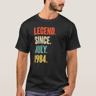 T-shirt Légende depuis juillet 1984 38 Ans Cadeau 38ème Bi