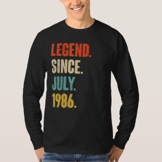 T-shirt Légende depuis juillet 1986 36 Ans Cadeau 36e Birt