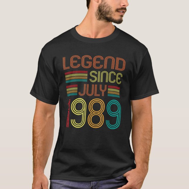 T-shirt Légende depuis juillet 1989 33 ans 33e anniversair (Devant)