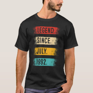 T-shirt Légende depuis juillet 1992 30 ans 30e anniversair