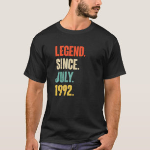 T-shirt Légende depuis juillet 1992 Cadeau 30 ans 30e Birt
