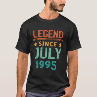 T-shirt Légende Depuis Juillet 1995 Rétro 28E Anniversaire