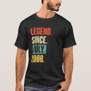 T-shirt Légende depuis juillet 2000 22 ans 22e anniversair