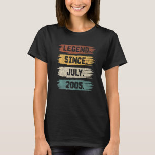 T-shirt Légende depuis juillet 2005 17 ans 17e anniversair