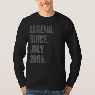 T-shirt Légende depuis juillet 2006 16 ans 16e anniversair