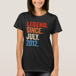 T-shirt Légende depuis juillet 2012 10e anniversaire 10 an