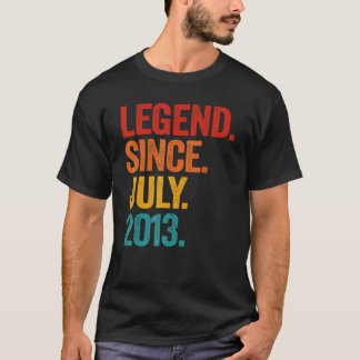 T-shirt Légende depuis juillet 2013 9e anniversaire 9 ans 