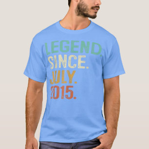 T-shirt Légende depuis juillet 2015 7e cadeau d'anniversai