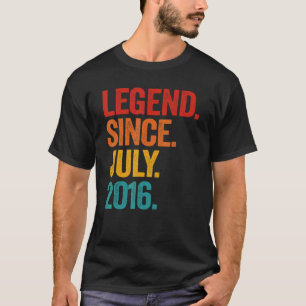 T-shirt Légende depuis juillet 2016 6e anniversaire 6 ans