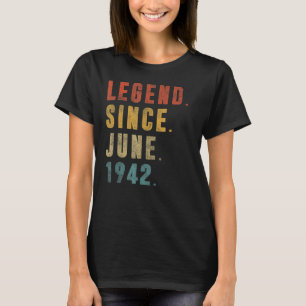 T-shirt Légende depuis juin 1942 80e anniversaire 80 ans