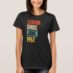 T-shirt Légende depuis juin 1957 65 ans 65e anniversaire
