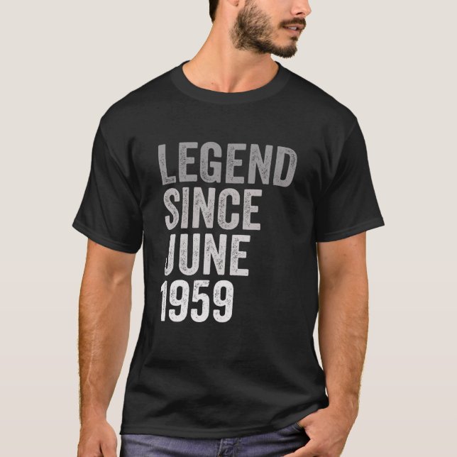T-shirt Légende Depuis Juin 1959 Awesome 62 Ans 62E B (Devant)