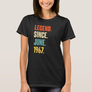 T-shirt Légende depuis juin 1967 55 ans 55e anniversaire