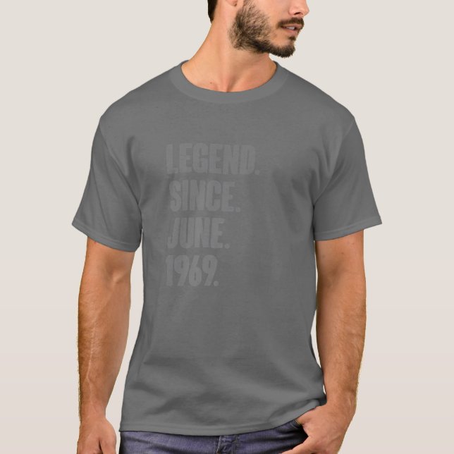T-shirt Légende Depuis Juin 1969 - Cadeaux De 53 Ans 53E B (Devant)