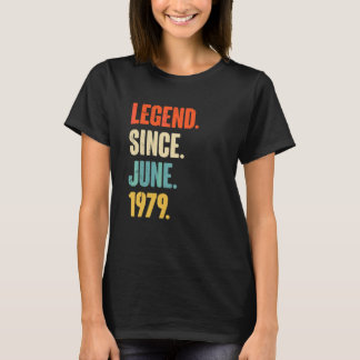 T-shirt Légende depuis juin 1979 43 ans 43e anniversaire
