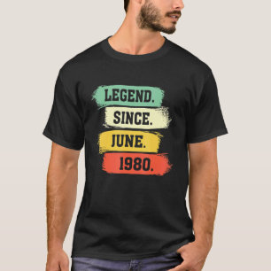 T-shirt Légende depuis juin 1980 U2013 Joyeux anniversaire