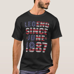 T-shirt Légende depuis juin 1987 35e anniversaire 35 ans