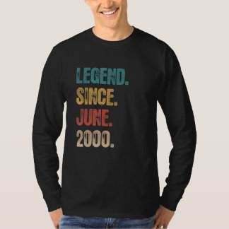 T-shirt Légende depuis juin 2000 22 ans Anniversaire 22e o