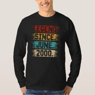 T-shirt Légende depuis juin 2000 22e anniversaire 22 ans